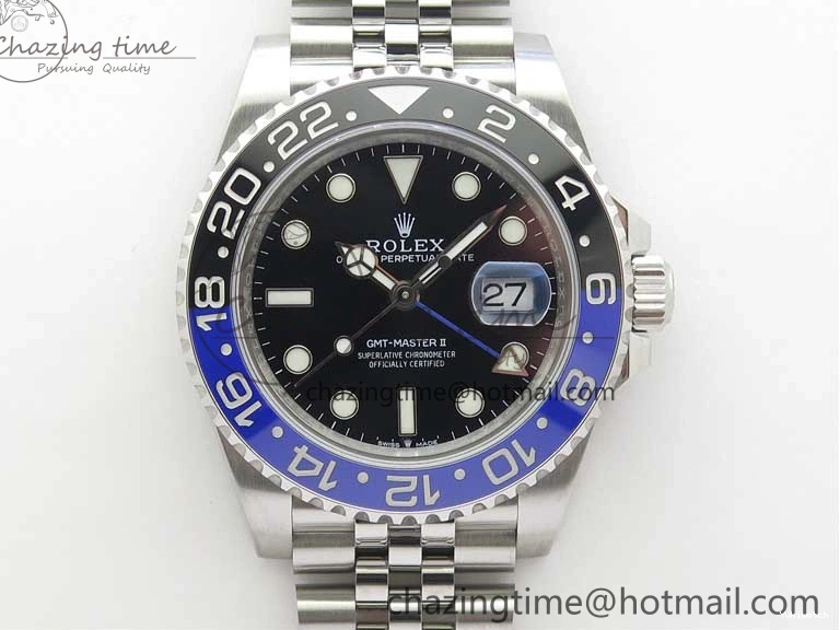 Ceramic 904L Best Edition V2 II SA3285 Steel BLNR 1:1 CHS VRF GMT-Master Blue Black 126710 0207